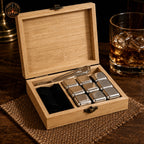 Personalized Stainless Steel Whiskey Stones Gift Set