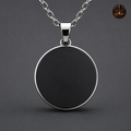 25 mm Black stainless steel Pendant