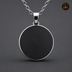 25 mm Black stainless steel Pendant