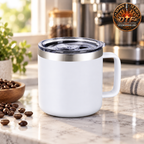 14 oz Insulated Stainless Steel Coffee Mug — Custom Engraving Included