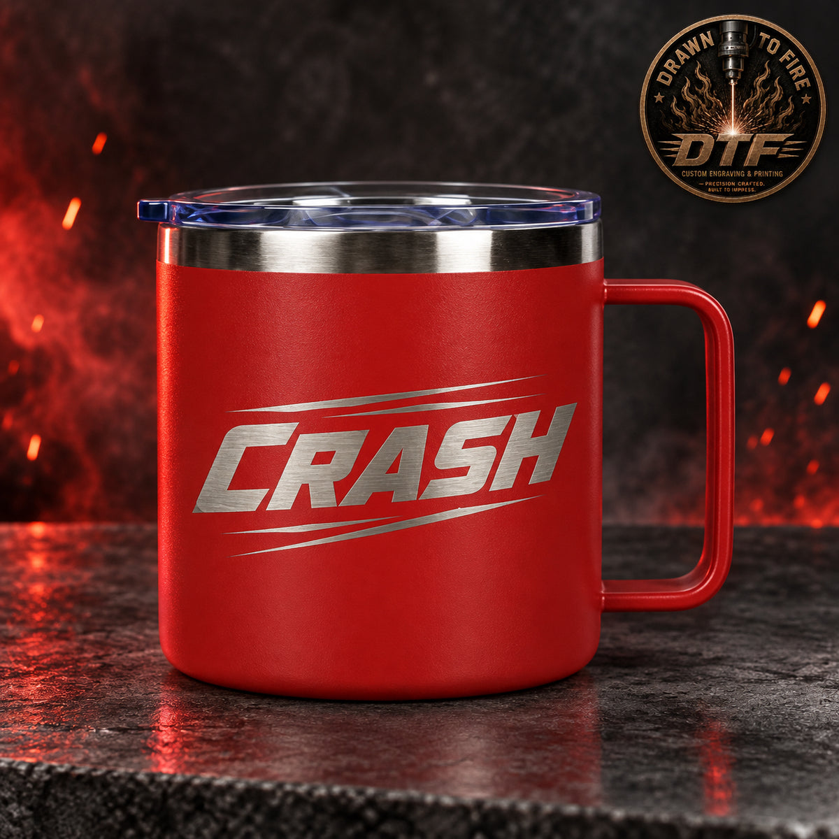 14 oz Insulated Stainless Steel Coffee Mug — Custom Engraving Included