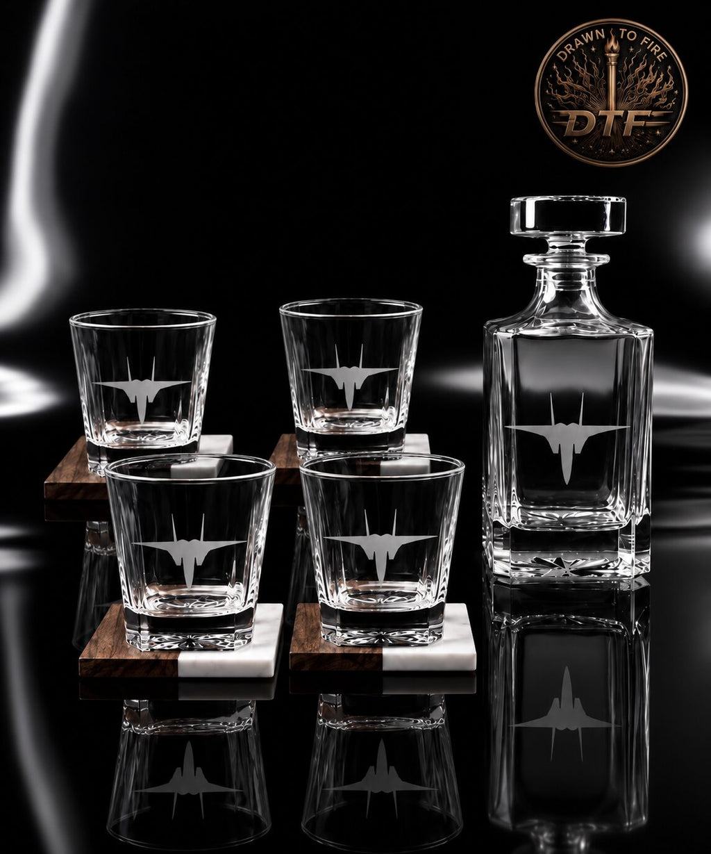 Custom Engraved Glass Decanter Set