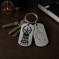 Custom Engraved Dog Tag keychain