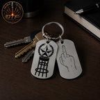 Custom Engraved Dog Tag keychain