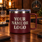 14 oz Insulated Stainless Steel Coffee Mug — Custom Engraving Included