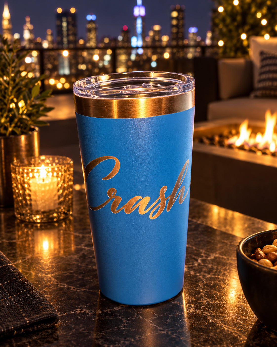 20 oz Ceramic-Lined Tumbler with Magnetic Lid — Custom Engraving Included