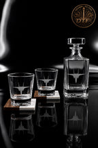 Custom Engraved Glass Decanter Set