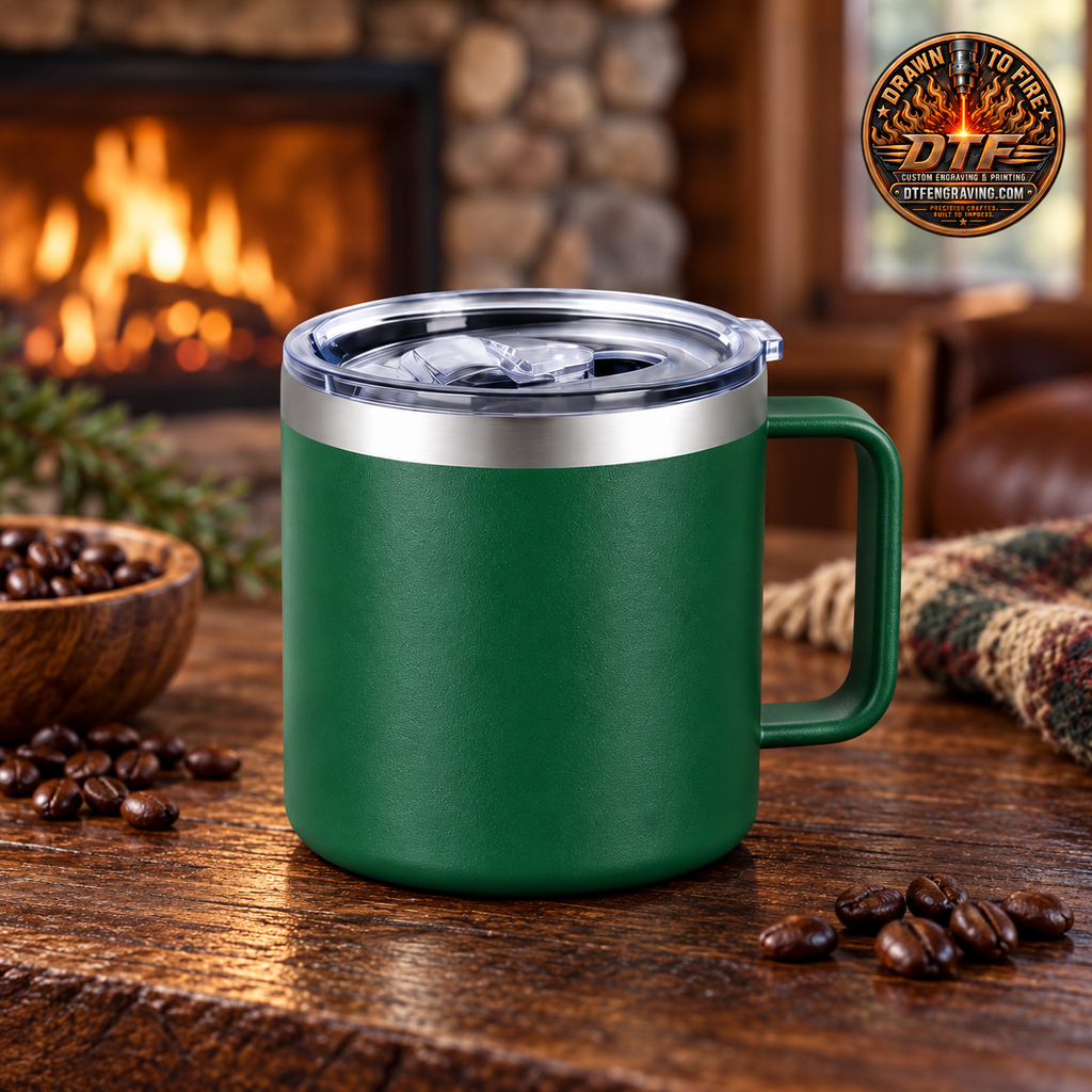14 oz Insulated Stainless Steel Coffee Mug — Custom Engraving Included
