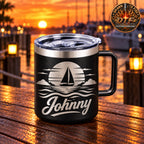 14 oz Insulated Stainless Steel Coffee Mug — Custom Engraving Included