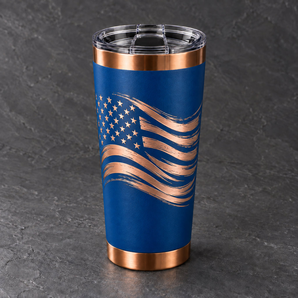 20 oz Ceramic-Lined Tumbler with Magnetic Lid — Custom Engraving Included
