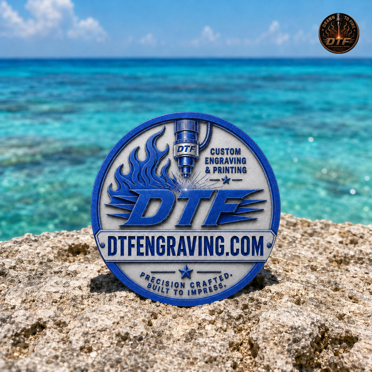 Limited Edition Blue SS Coin 40 mm