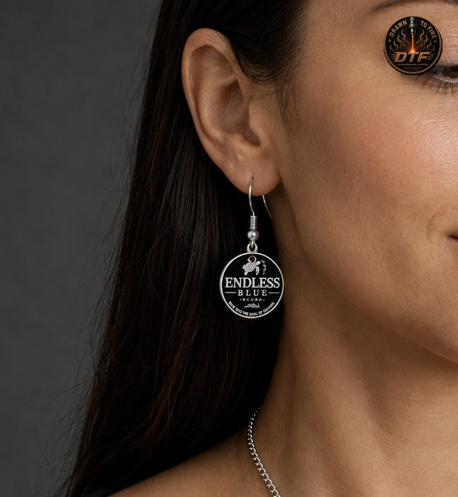 Black 20 mm Earrings