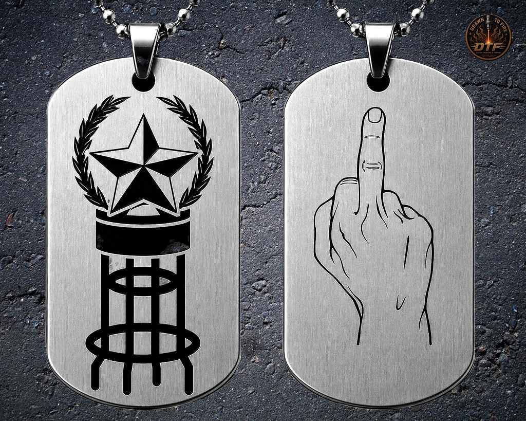Custom Engraved Dog Tag keychain