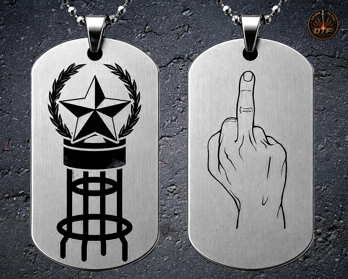 Custom Engraved Dog Tag keychain