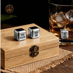Personalized Stainless Steel Whiskey Stones Gift Set
