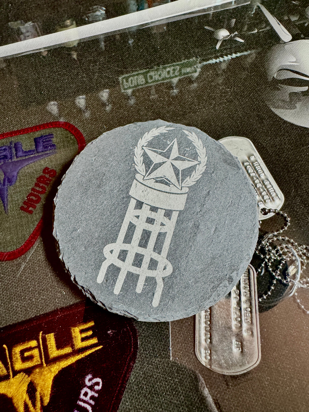 CBSA Custom Engraved Rock Coasters — Set of 4