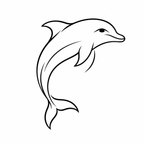 Ocean Series dolphin engraving design