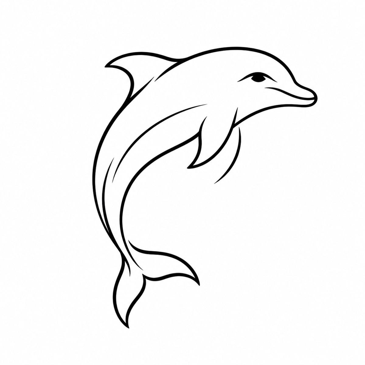 Ocean Series dolphin engraving design