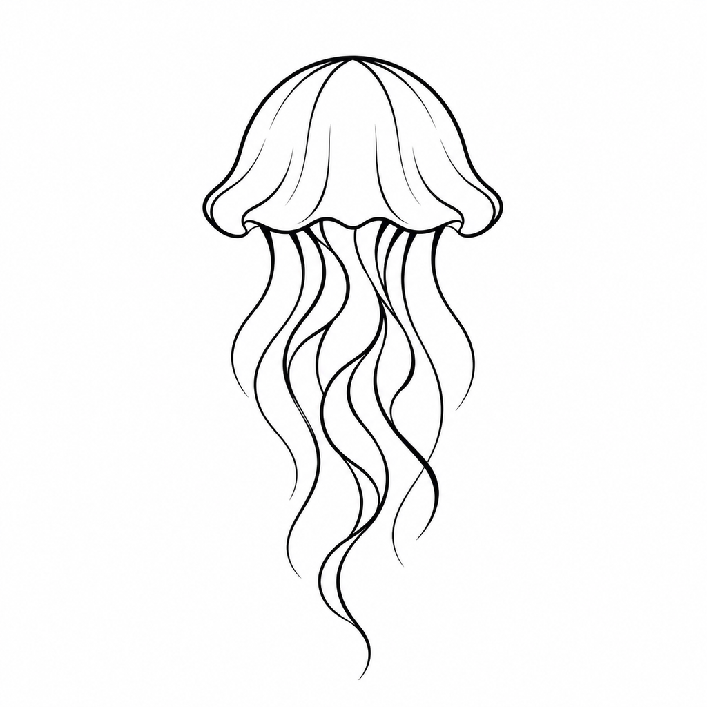 Ocean Series jellyfish engraving design