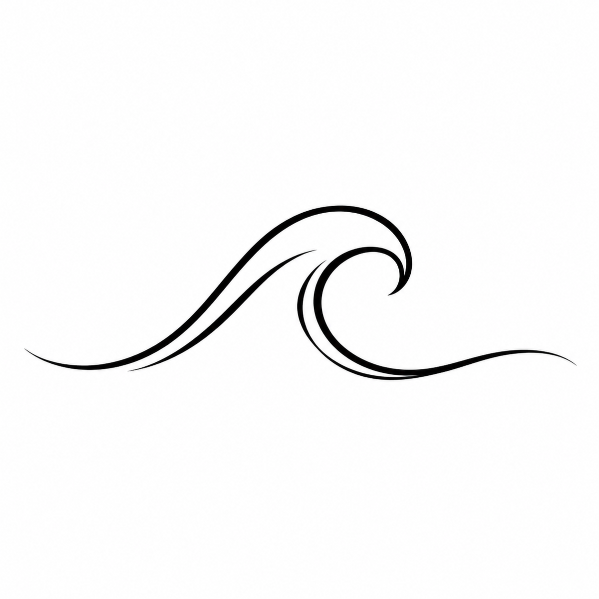 Ocean Series wave engraving design