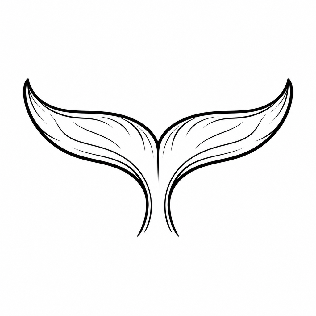 Ocean Series whale tail engraving design