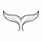 Ocean Series whale tail engraving design